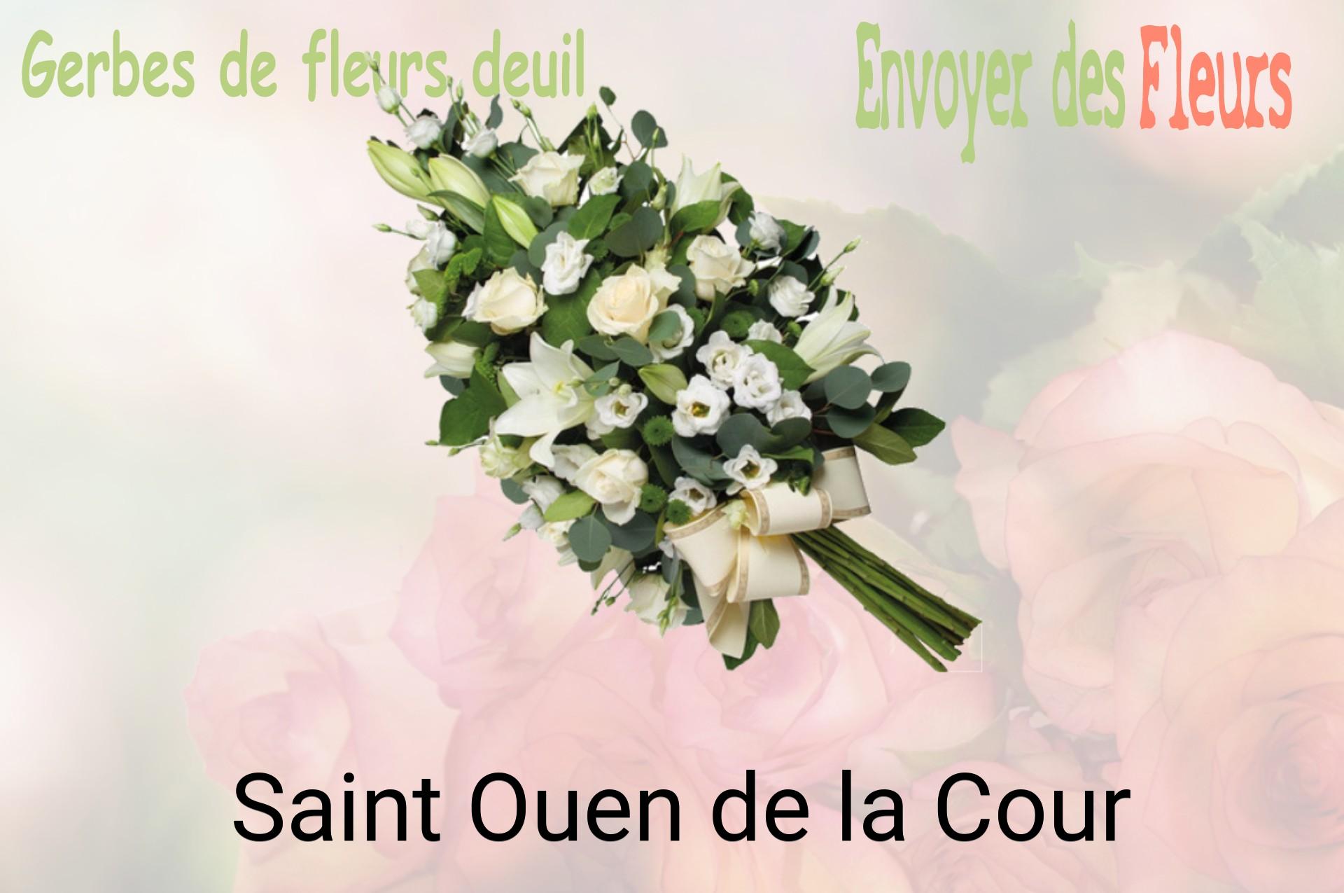 Gerbe de fleurs de deuil livrée à Saint-Ouen-de-la-Cour